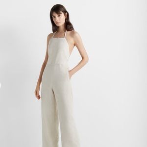 NWT - Club Monaco backless linen jumpsuit sz 00 / natural color